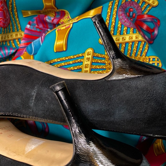 Kate Spade Black Suede Heels 8 M - Picture 5 of 5